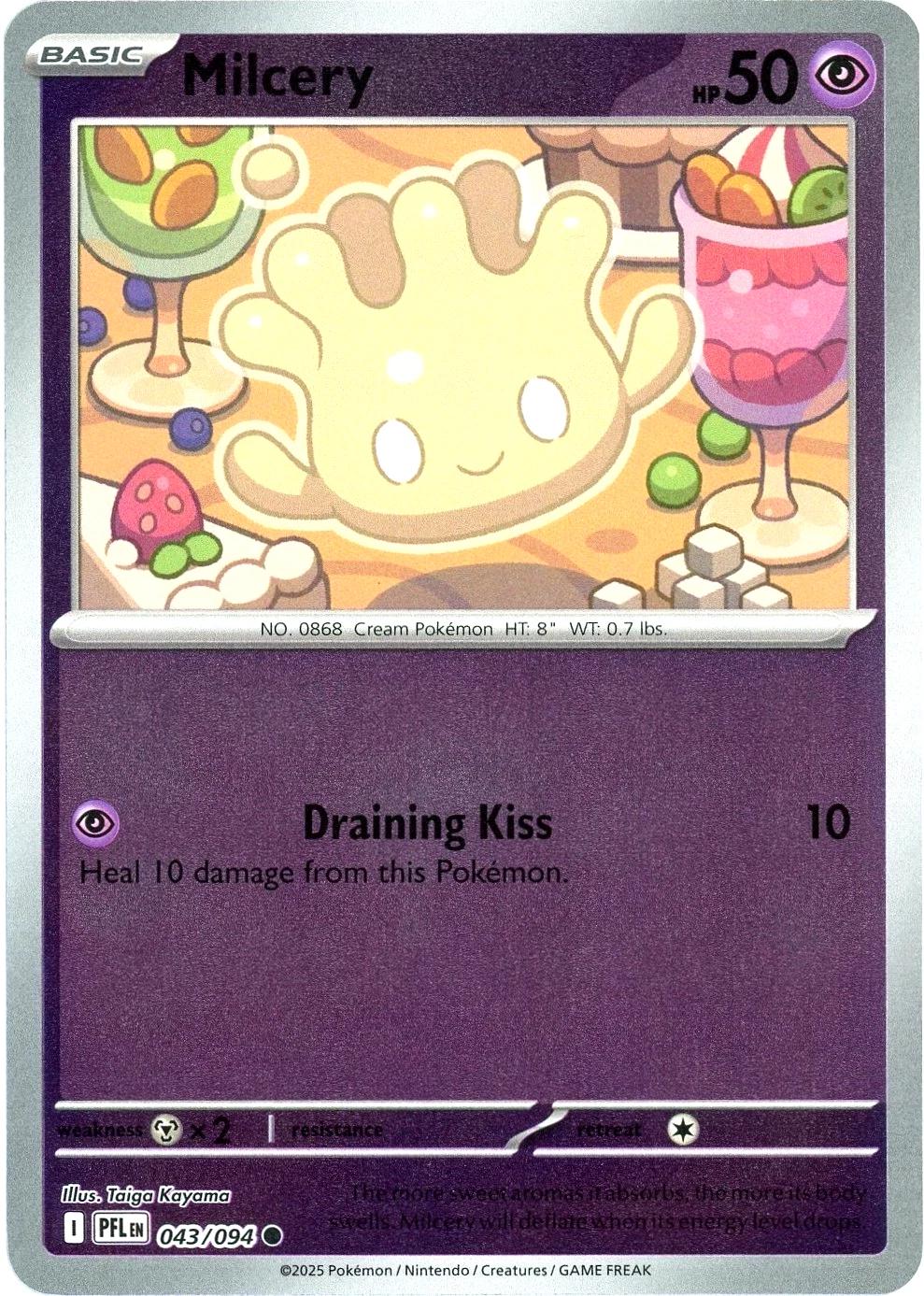 Phantasmal Flames Milcery [Reverse Holo] Pokémon card